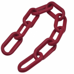 CHAIN  LINK 6MMX1M  PLASTIC  RED