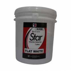 PAINT  STAR  PAIL  LATEX  FLAT  WHITE